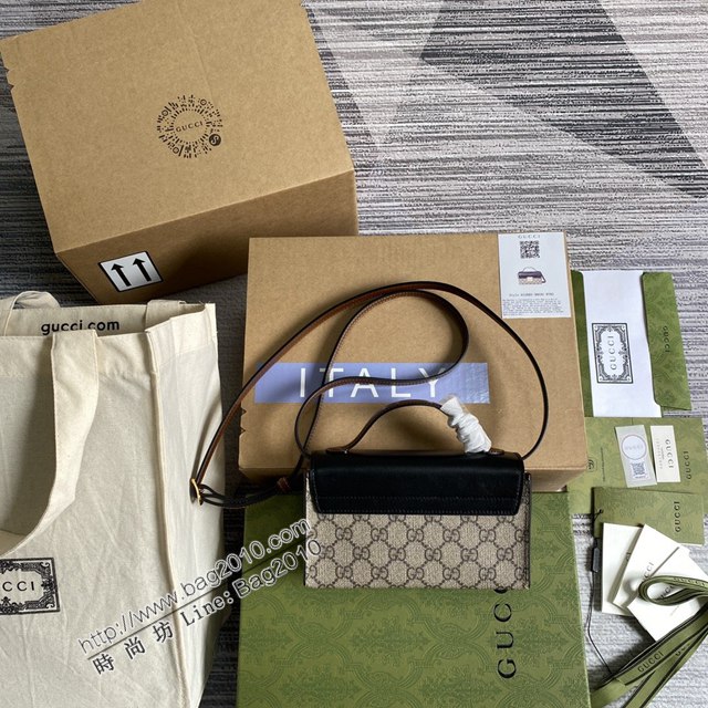 Gucci新款包包 古馳拼色手提肩背斜挎包 Gucci經典款Padlock系列迷你手袋 652683  ydg3077